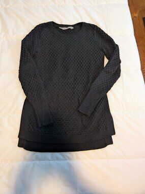 Black Athleta Honeycomb Tunic Sweater XS